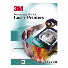 3M Commercial Office Supply Div. MMMCG3300 Laser Transparency Film 8.50in. x11in.