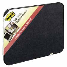 3M Commercial Office Supply Div. MMM558F7 Framed Bulletin Board Small Selfstick 22in. x18in. Charcoal