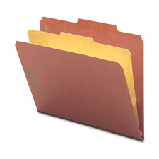 Folders- Legal- 1 Partition- 2in. Expansion- Legal- Red