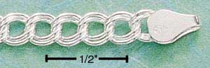 Plum Island Silver BR0452A Sterling Silver 8 in. 5mm Link Charm Bracelet