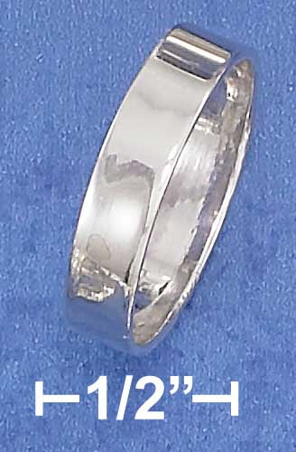 Plum Island Silver SR282308 Sterling Silver Flat High Polish Wedding Band Ring Size 8