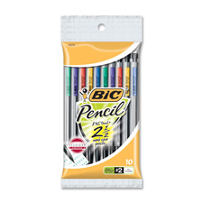 Bicmpp101 Mechanical Pencils- Mini- .7mm W- 3 Leads- 10-pk- Assorted