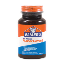 Elmerft.s Products Inc Epie904 Rubber Cement- Plastic Bottle W- Brush- 4 Oz.