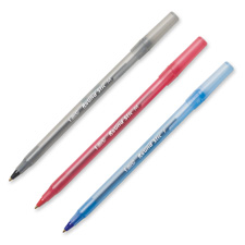 Bicgsmp101be Round Stic Ballpoint Pen- Med. Point- 10-pk- Blue Ink