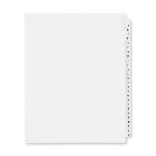 Consumer Products Legal Divider W-letter In.bin.- Side Tab- 11in.x8-.50in.- 25-pk