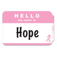 CLine Products Inc. CLI92244 Breast Cancer Name Badges in.Helloin. 3.50in.x2.25in. Pink