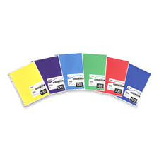 MEA Spiral Notebook- 1-Subject- College Rule- 100 Sh- 11in.x8-.50in.- Ast