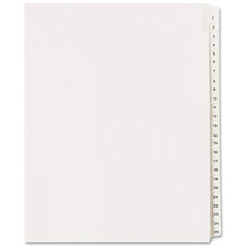 Consumer Products Collated Dividers- 1-25- Side Tab- 11in.x8-.50in.- 25-set- White