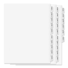 Consumer Products Alphabetical Divider- In.sin.- Side Tab- 8-.50in.x11in.- We