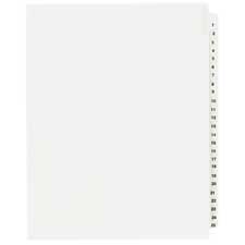 Consumer Products Index Dividers- 726-750- Side Tab- 8-.50in.x11in.- 25-set- We