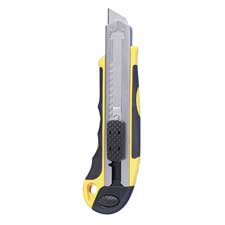 Spr15850 Automatic Utility Knife- 4-blade Storage- Yellow-black
