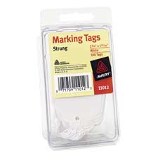 Consumer Products Ave11012 Marking Tags- Medium Weight Stock- Cotton String- White