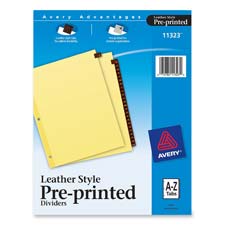 Avery Consumer Products AVE11323 Red Leather Tab Dividers- A-Z- 25 Tabs- 11in.x8-.50in.- Buff Avery Consumer Products AVE11323 Red Leather Tab Dividers- A-Z- 25 Tabs- 11in.x8-.50in.- Buff