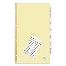 Consumer Products Insertable Dividers- 4-hole Punch- 8-tab- 14in.x8-.50in.- Clear
