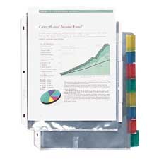C-line Products- Inc. Cli05557 Top Load Sheet Protector- 5 Tab- 8-.50in.x11in.- Clear