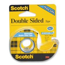 3M Commercial Office Supply Div. MMM238 DoubleSided Tape Removable .75in. x200in. Transparent