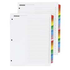 Cardinal Brands- Inc Crd60218 One Step Index System- Alphabetical- A-z- 26-tab- Multicolor