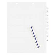 Tabbies TAB58001 Legal Index Tabs 1120 10 Tabs Blue Edge