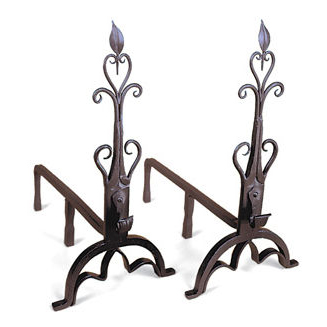 Minuteman AND10 Cathedral Andirons in Black