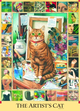 Outset Media 51643 The Artist s Cat 1000 piece puzzle