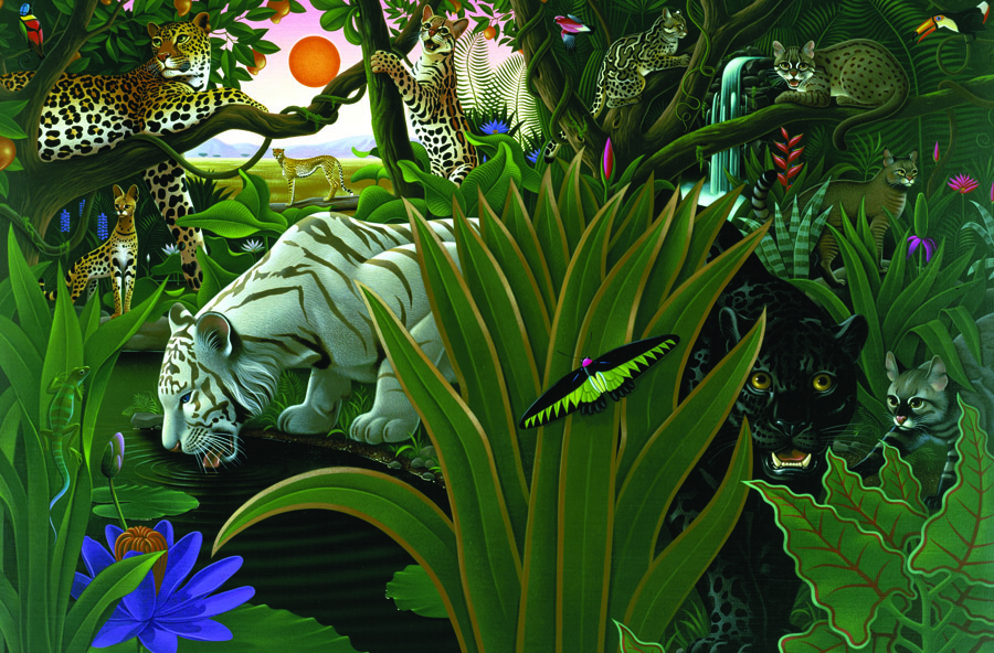 Outset Media 59104 Jungle Cats 180 piece kids puzzle