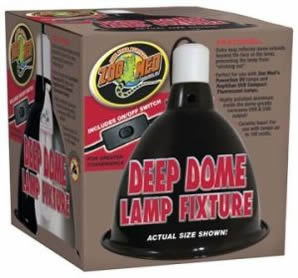 Zoo Med Labs 85032170 Zoo Med LF17 Repti Deep Dome Clamp Lamp holds Powersuns an