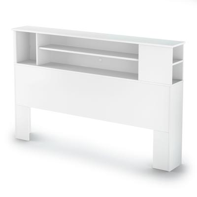 South Shore 3150092 FullQueen Bookcase Headboard Pure White