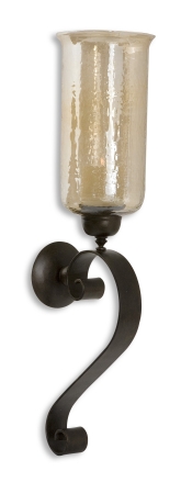 Uttermost 19150 Joselyn Candle Wall Sconce  GlassMetal