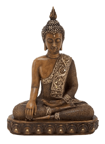 Benzara 44125 15 in. Buddha Earth Touching Mudra Statue
