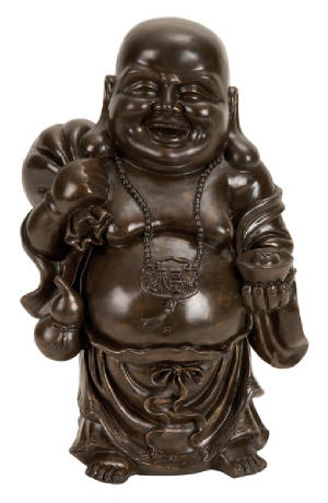 Benzara 49922 18 in. Happy Laughing Buddha Peace Prosperity Statue