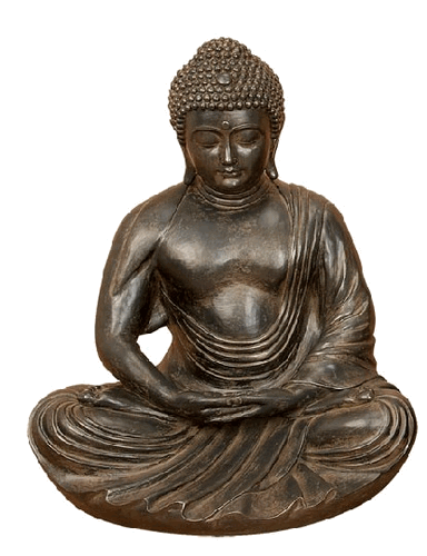 Benzara 75493 24 in. Buddha Meditating Peace Harmony Black Statue