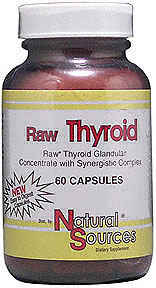 Nature&apos;s Source 81585 1 X 60 Capsules Raw Thyroid