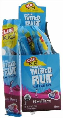 Clif 33646 Kid Twisted Fruit Organic Mixed Berry