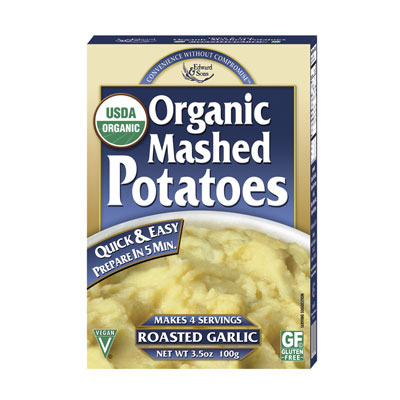 Edward & Sons 63198 Organic Mashed Roasted Garlic Potatoes