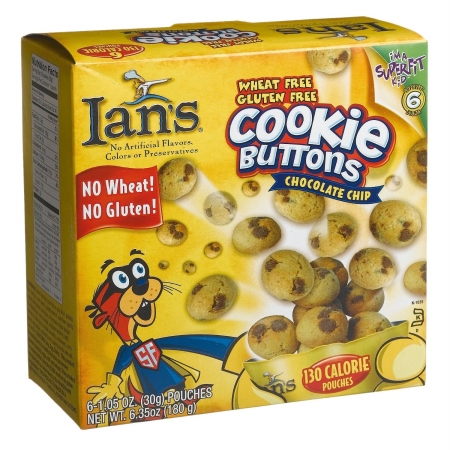 Ians Natural Foods 38664 Choc Chip Cookie Buttons Gluten Free