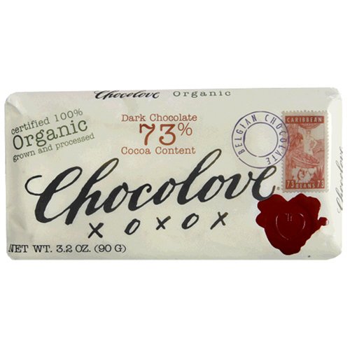 Chocolove Xoxo 30157 73 Percent Dark Chocolate Bar Organic
