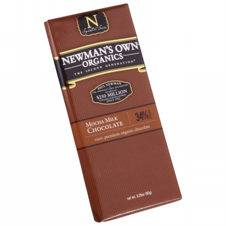 Newmans Own Organics 27401 Organic Mocha Milk Chocolate Bar