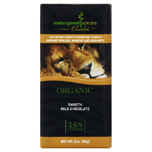 Endangered Species 39187 Organic Smooth Milk Chocolate Bar