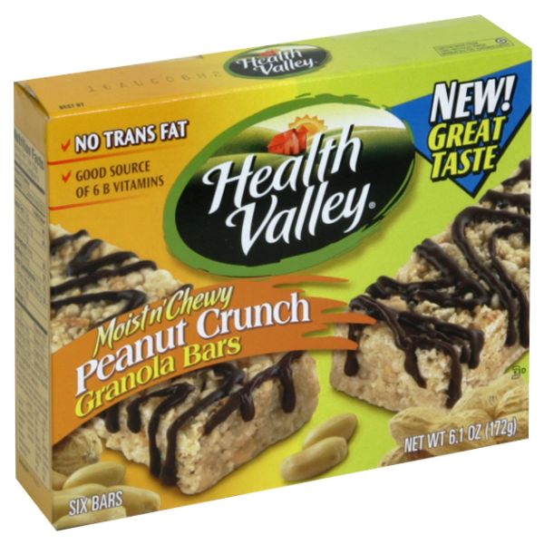 Heath Valley Natural Foods 52239 Organic Peanut Moist Chewy Granola Bar