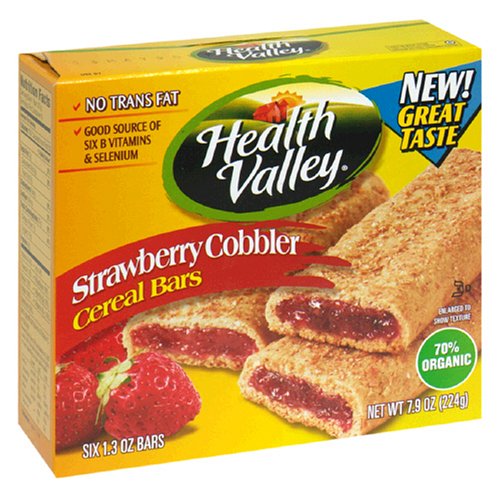 Heath Valley Natural Foods 30995 Organic Strawberry Cobbler Cereal Bar