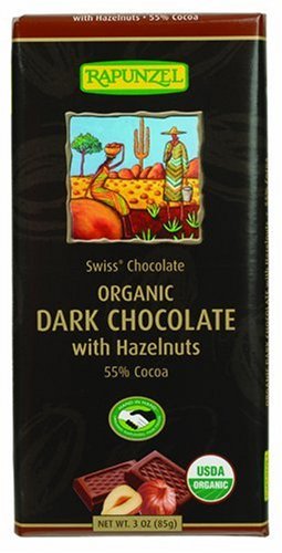 Rapunzle 30222 Organic Dark Chocolate Bar With Hazelnut