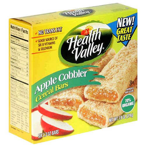 Heath Valley Natural Foods 30997 Organic Apple Cobbler Cereal Bar