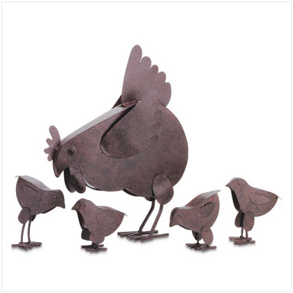 31170 Hen With Chicks Sculpture