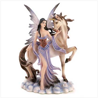 12109 Fairy And Unicorn Figurine