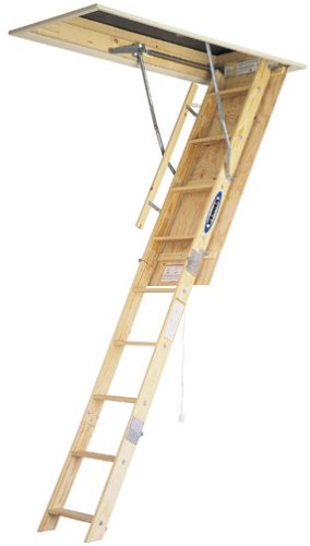 Werner Ladder 8 Ft. X 25 In. X 54 In. Wooden Attic Ladders