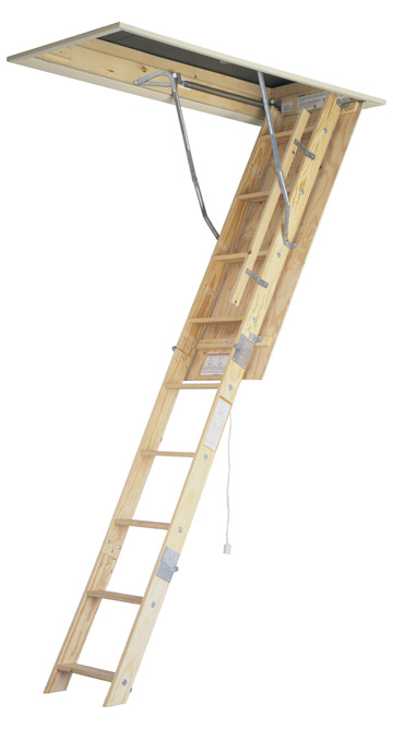 Werner Ladder W2510 10 Ft. X 25 In. X 54 In. Wooden Attic Ladders