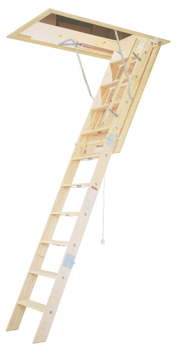 Werner Ladder Wh2510 10 Ft. X 25 In. X 54 In. Wooden Attic Ladders