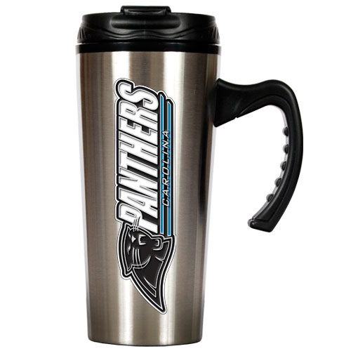 Great American Products GAPTMS203014 Carolina Panthers NFL 16oz Stainless Steel Travel Mug