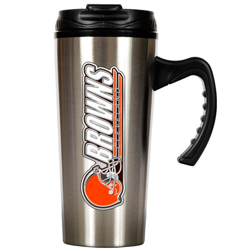 Great American Products GAPTMS200414 Cleveland Browns NFL 16oz Stainless Steel Travel Mug