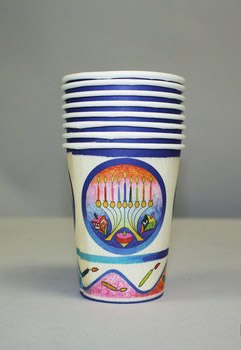 Rite Lite 10204 Radiance of Hanukkah Paper Cups  9 Oz.  Pack of 48